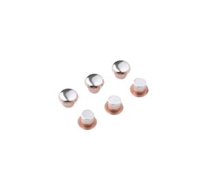 Rivet de contact électrique <span class=keywords><strong>tri</strong></span>-métal Agsno2, composant de rivetage en métal mixte, contact argenté - Product Image 1