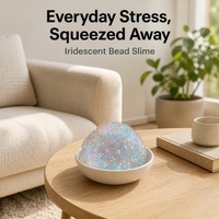 Slime aux perles irisées, finition nacrée, doux, extensible, brillant, anti-stress, slime de bureau