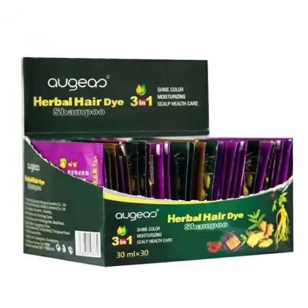 Tinte orgánico Natural para el cabello, champú Herbal de Color permanente para el cabello, listo para enviar