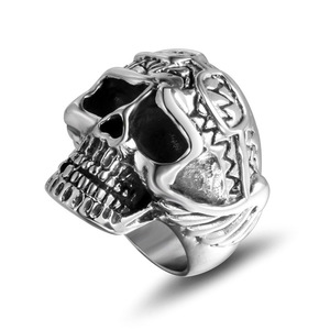 Skull <b>Ring</b> Cast <b>Titanium</b> Steel Men's Fashion Jewelry Gift SA188 - Product Image 1