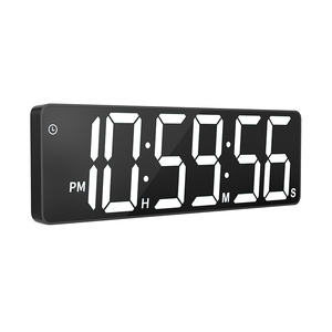 Lớn LED Đồng Hồ Treo Tường RGB màu thay đổi điều khiển từ xa kỹ thuật số Đồng hồ báo thức với giây hiển thị cho nhà văn phòng phòng ngủ nhà bếp - Product Image 1