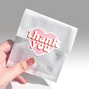 Pegatinas de Agradecimiento en Forma de Corazón Rosa, 2 Rollos para Pequeñas Empresas, 240 Piezas, Pegatinas de Sellado Autoadhesivas Personalizadas Grandes - Product Image 5