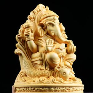 Vendita รูปปั้นพระพิฆเนศสำหรับตกแต่งบ้าน,รูปปั้นไม้แกะสลักรูปปั้นพระพิฆเนศ - Product Image 2