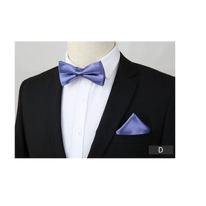 Conjunto de <span class=keywords><strong>Corbata</strong></span> de Moño y Pañuelo de Bolsillo, <span class=keywords><strong>Corbata</strong></span> de Moño Lisa y Brillante de Satén, Cravate para Hombre y Mujer, Accesorio de Moda para Camisa, Fiesta, Iglesia - Product Image 2