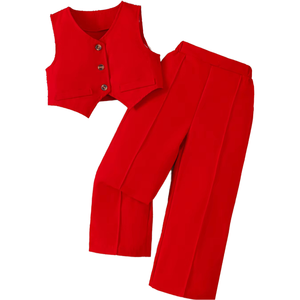 Set di Abbigliamento per Bambini in Stile Europeo, Completo Rosa per <span class=keywords><strong>Bambina</strong></span> con Top a Maniche Lunghe + <span class=keywords><strong>Pantaloni</strong></span> <span class=keywords><strong>Larghi</strong></span> Comodi - Product Image 4