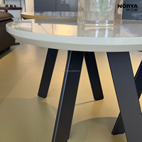 Table d'appoint NORYA Nordic Glossy Top, petite table basse ronde, support pour ordinateur portable, pour canapé, chevet, salon, meubles