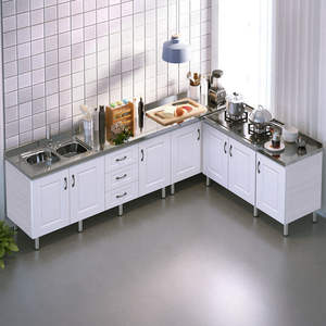 Custom PVC moulded door kitchen <b>cabinet</b> modern design - Product Image 4