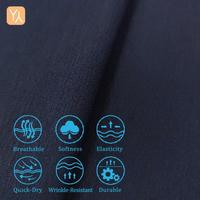 Tissu extensible en maille 60% polyester 40% fibre élastique composite, pour polos et t-shirts