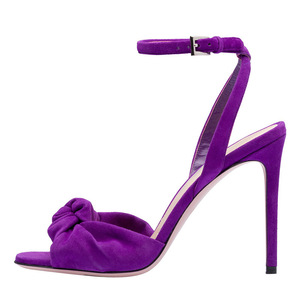 Vendita diretta della fabbrica di Chengdu stile europeo-americano <span class=keywords><strong>sandali</strong></span> <span class=keywords><strong>tacco</strong></span> alto per le donne rosso viola nodo nero alla moda Cross-Border - Product Image 1