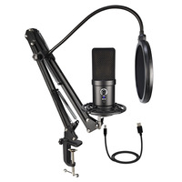 Kit de Microphone de Studio en métal à condensateur, USB, avec support, pour enregistrement, Vlog, podcast, vidéo, u780