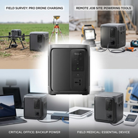 Generador Solar Portátil Delta 3 1000 Air, Adecuado para Emergencias en el Hogar, Campamentos al Aire Libre o Viajes, Estación de Energía Portátil, UE
