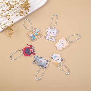 Wholesale Customized Acrylic Cat Pendant Cute Cartoon Hanging Decoration for <b>Backpacks</b> Acrylic Keychain - Product Image 3