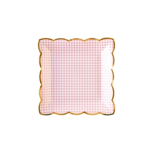 DAMAI Easter Theme Party Tableware Set With Pink Flower Gingham Shape Plate Napkin for Tea Party Girl Birthday Wedding Decor - Product Image 4