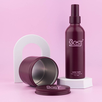 Bouteille de pompe de lotion d'emballage cosmétique en aluminium vide 50ml 60ml 100ml 300ml 400ml bouteille en aluminium argentée avec pompe