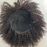 Nouvelles Perruques Courtes Pixie Frisées en Cheveux Humains Naturels Brésilien Bruts Pré-Pluqués Faits à la Machine pour Femmes Noires