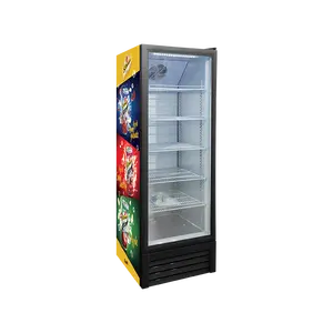 Meisda 235L réfrigérateur vertical d'affichage de vitrine de supermarché commercial
