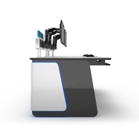 LEIENTE Console de contrôle modulaire incurvée personnalisée pour salle de contrôle de sécurité CCTV, poste d'opérateur de circulation et de dispatchage pour centres commerciaux et hôtels