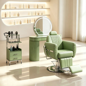 Chaise de barbier rétro haut de gamme pour hommes, chaise de coiffure professionnelle pour salons de coiffure et salons de beauté - Product Image 4