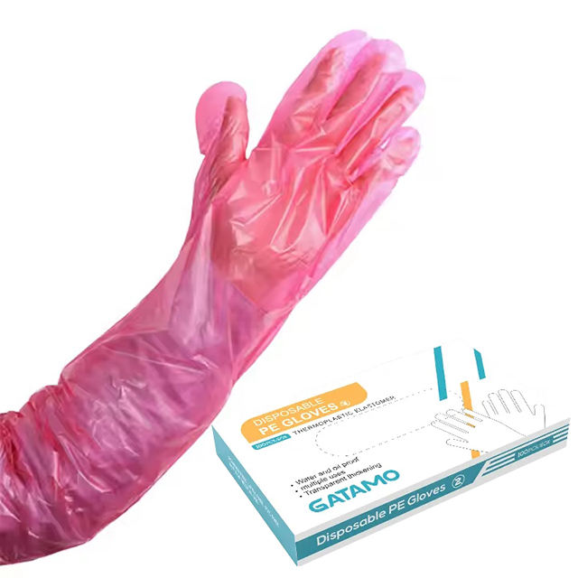 Disposable Long Plastic Gloves, Veterinary Insemination, Full