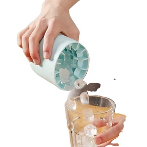 Congelador personalizado reutilizable de verano portátil, molde de hielo en forma de corazón, Mini bandeja de cubitos de hielo de silicona de plástico - Product Image 1