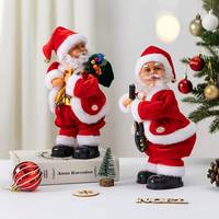 Nouveau Père Noël Musical Électrique Dansant et Chantant, Jouet en Peluche Mignon pour Noël