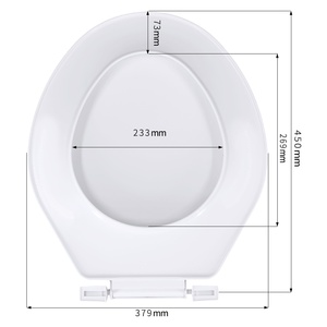 Sedile WC Rotondo <span class=keywords><strong>con</strong></span> Chiusura Ammortizzata e Lenta, a Sgancio Rapido, <span class=keywords><strong>con</strong></span> Cuscino Antiscivolo e Design Resistente allo Sbiadimento - Product Image 6