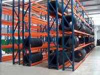 Étagère de rangement de garage empilable robuste en acier froid réglable sans boulons à plusieurs niveaux, système de support pour pneus, prix usine, bleu, à fixer au mur