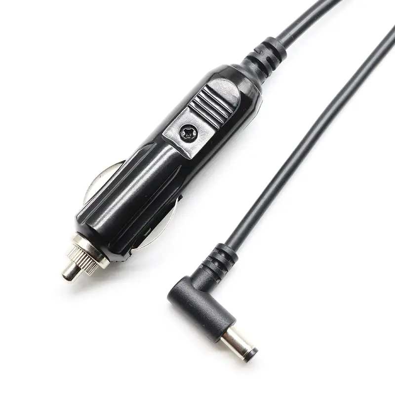 12V 24V AC DC Power Supply Car Cigarette Lighter Adapter Charge Cable 90 Degree Power Cord DC Male Plug 5.5mm 2.1mm Ciga Cable