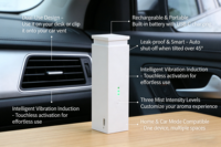 Diffuseur d'arômes 2-en-1 5ML en plastique rechargeable USB/batterie pour voiture et hôtel avec clip de ventilation et huile essentielle électrique sans eau