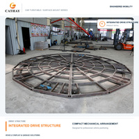 Turntable Kendaraan Bersertifikasi CE 6m dengan Remote Kontrol Nirkabel, Kapasitas 3000kg, Plat Baja/Aluminium Bermotif Kotak-Kotak 4mm untuk SUV dan Mobil