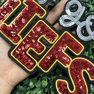 Bán buôn tùy chỉnh chúng ta hãy đi trưởng <span class=keywords><strong>sequin</strong></span> thể thao long lanh các bản vá lỗi thiết kế mới thêu <span class=keywords><strong>sequin</strong></span> các bản vá lỗi cho quần áo - Product Image 3