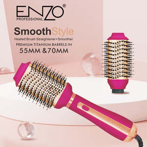EN-6216 <span class=keywords><strong>Brosse</strong></span> lissante et sèche-<span class=keywords><strong>cheveux</strong></span> électrique professionnelle 2 en 1 <span class=keywords><strong>pour</strong></span> usage domestique, <span class=keywords><strong>pour</strong></span> <span class=keywords><strong>cheveux</strong></span> crépus, <span class=keywords><strong>brosse</strong></span> coiffante à air chaud - Product Image 2