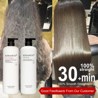 Kit de lissage à la kératine brésilienne, traitement capillaire à la kératine protéinée, logo personnalisé, vente en gros pour utilisation en salon