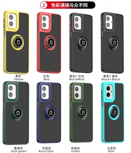 2024 nuevas fundas mate duras de TPU para PC a prueba de golpes con soporte de anillo giratorio 360 funda de teléfono para Motorola Moto G55 <span class=keywords><strong>5G</strong></span> - Product Image 6