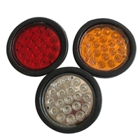 Nouvelle lampe électronique simple en caoutchouc de haute qualité de 4 pouces pour freinage, 24V, rouge, orange, blanc, garantie 3 mois pour camions lourds et remorques