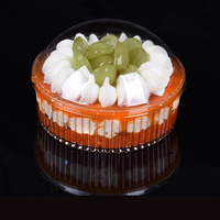 Vente en gros de mousse plastique transparente recyclable boîte de rangement carrée pour gâteau tiramisu bonbons gelée cadeau pour biscuits collations aliments