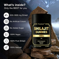 Gummies de Shilajit Pur de l'Himalaya 4-en-1 de Qualité Supérieure, 3000mg, avec Ashwagandha Gold, Marque Blanche en Gros
