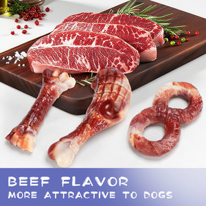 Jouet à mâcher pour chien en nylon indestructible, os pour mâcheurs agressifs, jouet pour animaux de compagnie à texture de viande réaliste, en vrac - Product Image 6