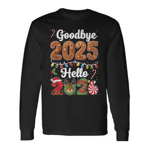 Adiós 2025, Hola 2026, Camiseta de Manga Larga de Navidad y Año Nuevo - Product Image 1