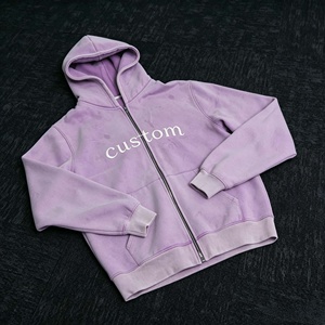 Sudaderas con Capucha Casuales con Cremallera y Logotipo Bordado Personalizado, Fabricantes de Sudaderas de Algodón Grueso para Hombre - Product Image 3