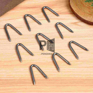 Fernet agrafes en forme de U attaches pour filet de clôture en bois clôture de selle clous en métal robustes réparation de Construction agricole - Product Image 2