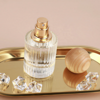 Flacons de parfum en verre ronds de 30 ml avec vaporisateur diffuseur, prêts à la recharge, bouchon à vis en aluminium, pour huiles essentielles et parfums – En stock