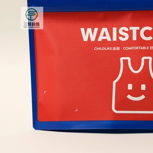 Korean Style Luxury Eco-friendly Kraft Paper Zip Bag Stand Pouch <b>Waterproof</b> Reusable Customizable Children's Clothing Packaging - Product Image 5