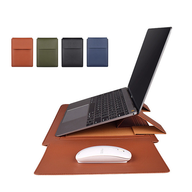 PU Leather Universal Protective Tablet Waterproof Laptop Sleeve Bag for Macbook Air 13 15/ Pro 14 16 Inch