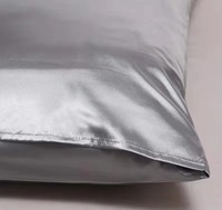 Taie d'oreiller en satin de soie 100% pure, 22 Momme, sans couture, couleur unie, lisse, taille personnalisée, vente en gros de luxe
