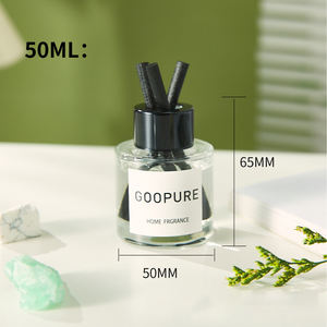 Difusor de Aromaterapia Ecológico Zyen de 50 ml con Bola de Madera, Larga Duración de 3 Meses, Diseño de Vidrio sin Llama para Uso Doméstico - Product Image 3