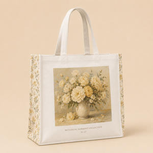 Borse Shopper in Tela di Cotone da Donna con Logo Personalizzato e Stampa Lettere - Product Image 2