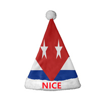 Chapeau de Père Noël personnalisé à motif Congo, bonnet de Noël en flanelle, couvre-chef de fête en peluche pour la célébration de Noël et souvenir