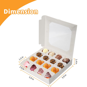 <span class=keywords><strong>Stylish</strong></span> trắng Cookie hiển thị cửa sổ hộp với ngăn cho Pie Sô cô la Macarons mạnh mẽ tông Đảng Quà Tặng cửa sổ hộp số lượng lớn - Product Image 3