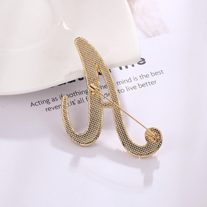 Lencana Pin Logam Huruf Awal Bahasa Inggris Berkualitas Tinggi untuk Ransel, Aksesoris Pakaian, Perhiasan Fashion, Hadiah - Product Image 6